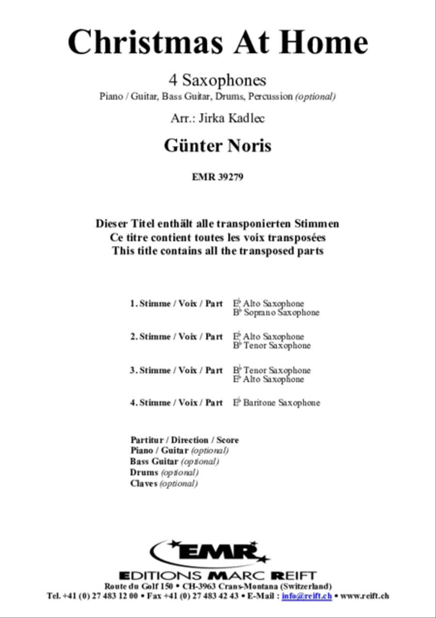 Christmas At Home Saxophone Quartet scores gallery preview page 2