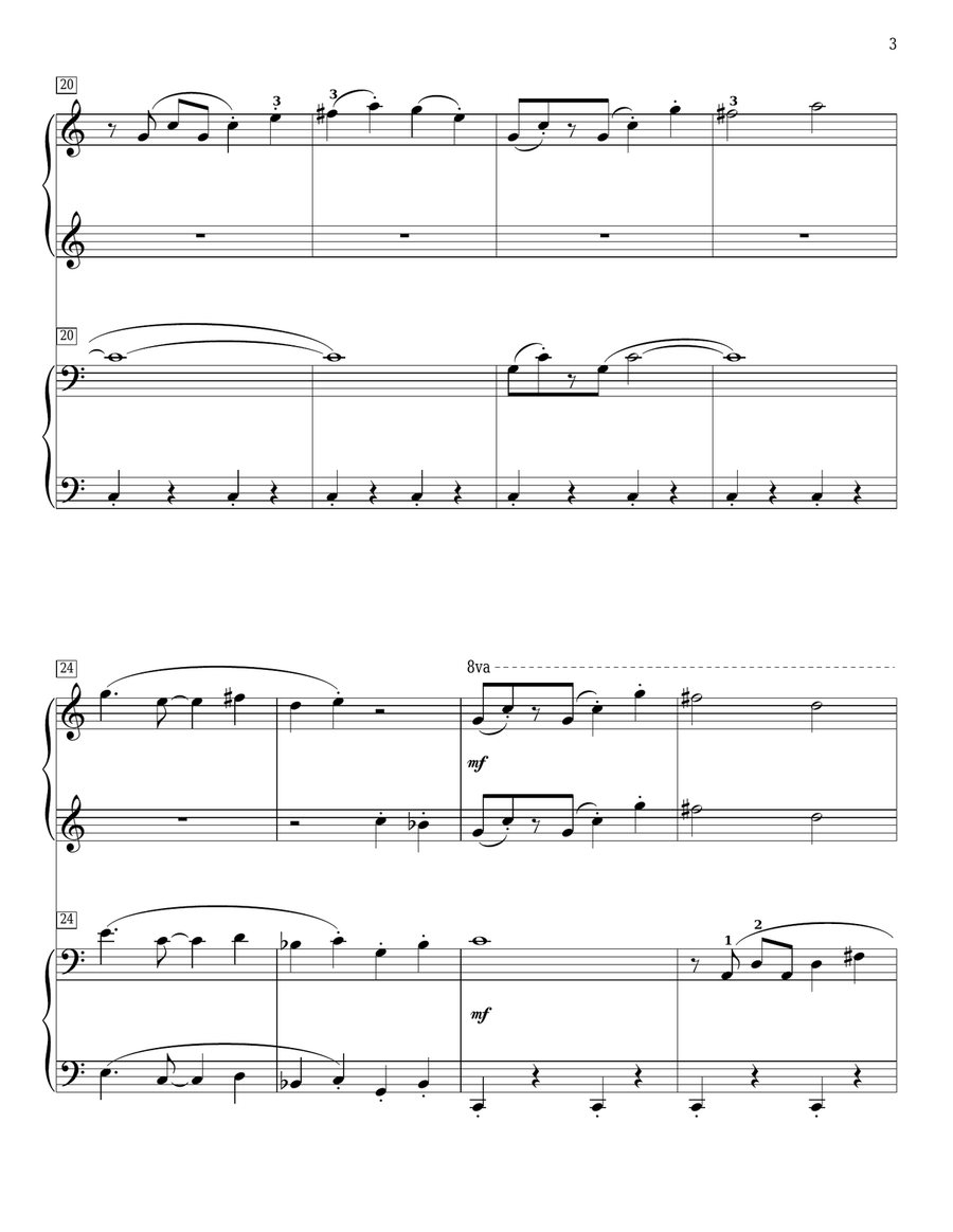 A Wind Of Promise Piano Duet scores gallery preview page 3