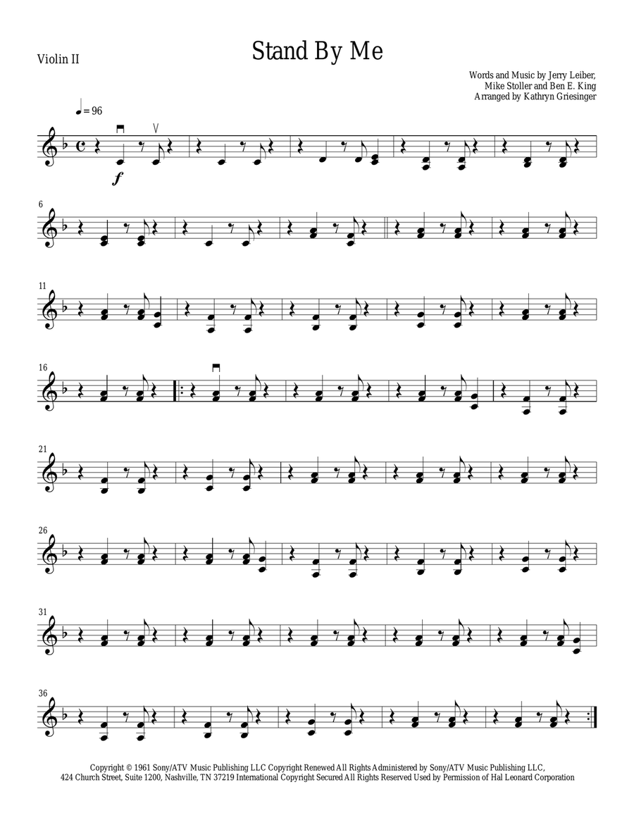 Stand By Me String Quartet scores gallery preview page 3