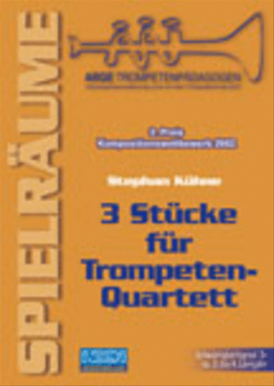 3 Stücke für Trompetenquartett Trumpet scores gallery preview page 1