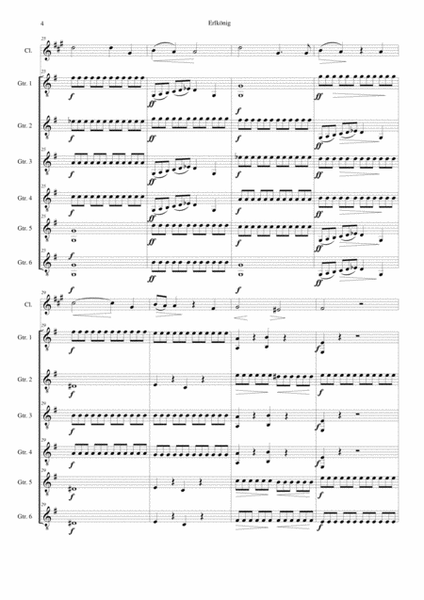 Erlkönig (The Erlking) for clarinet and 6 guitars image number null