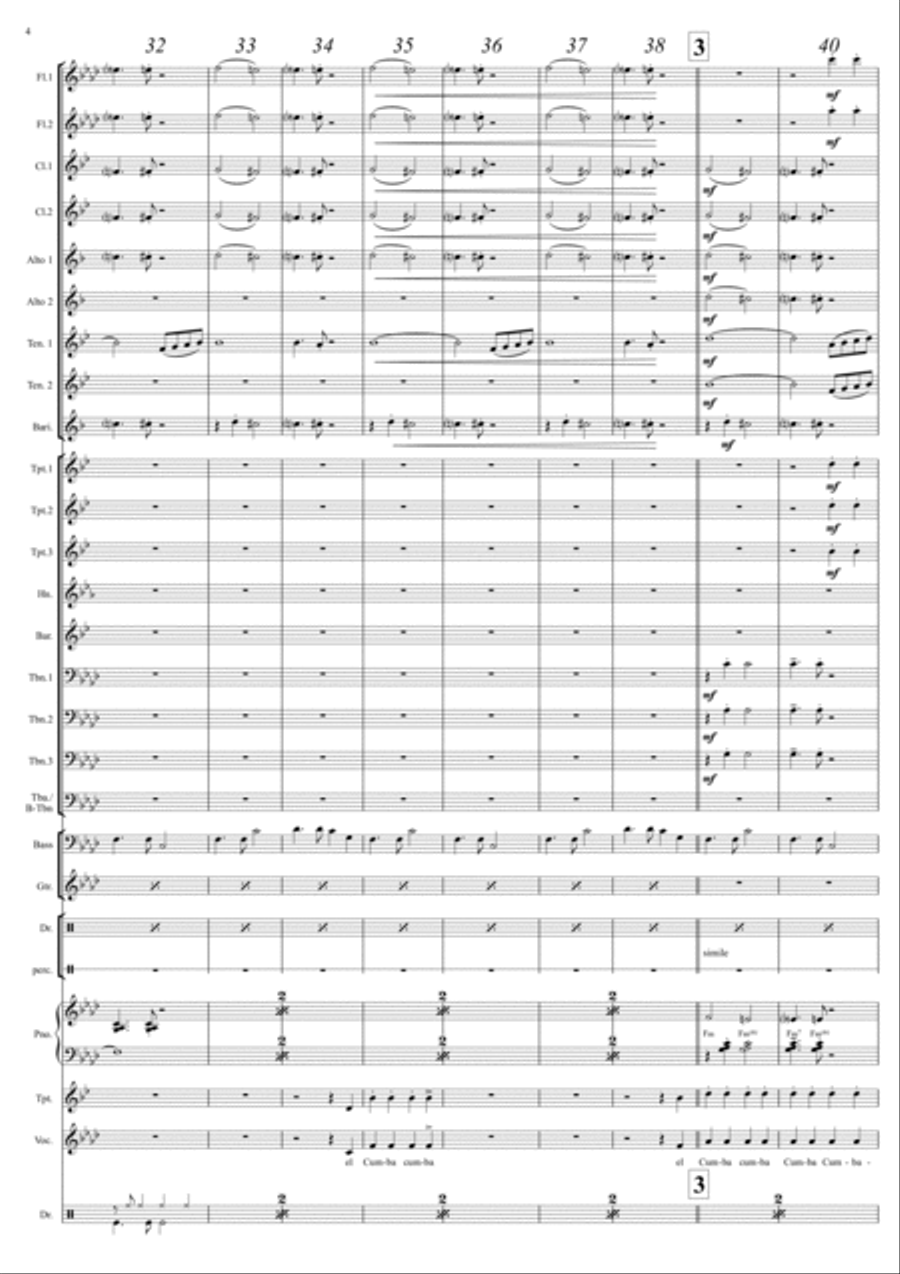 El Cumbanchero Concert Band scores gallery preview page 6