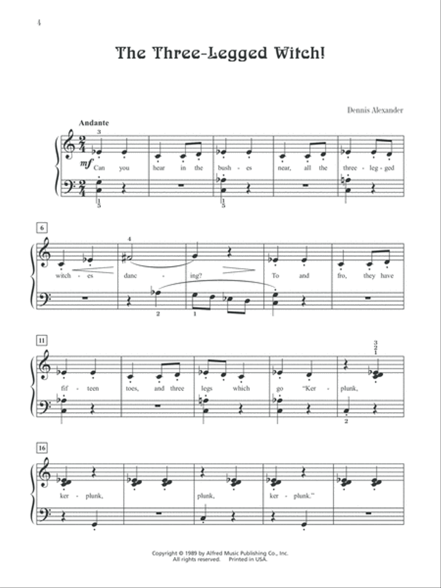 Halloween Favorites, Book 2 Easy Piano scores gallery preview page 6