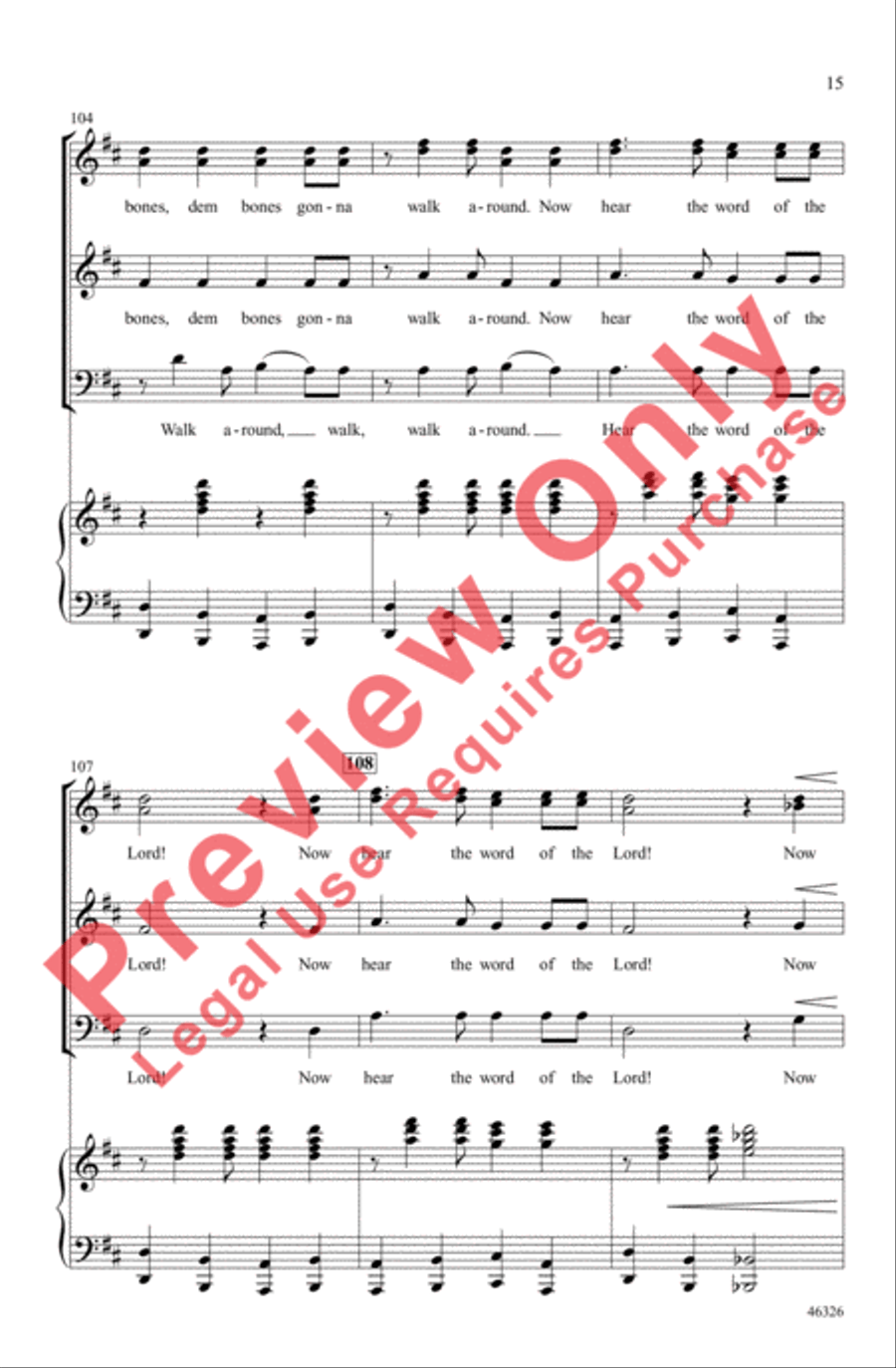 Dry Bones 3-Part scores gallery preview page 15