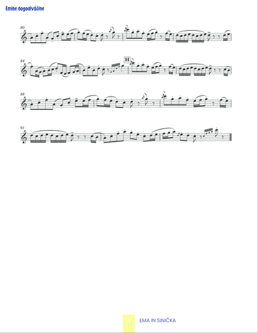 Ema and the bird Flute Solo scores gallery preview page 4