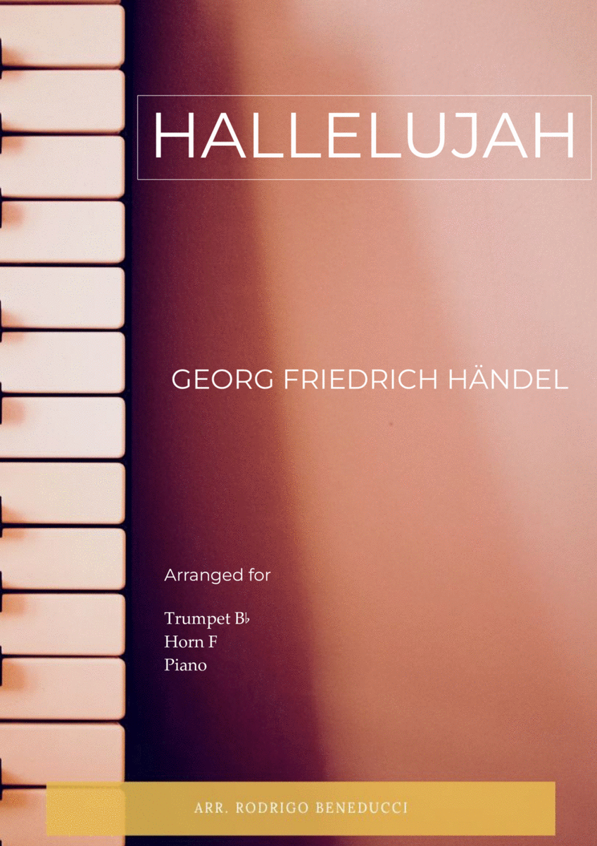 HALLELUJAH - HANDEL - BRASS PIANO TRIO (TRUMPET, HORN & PIANO) image number null