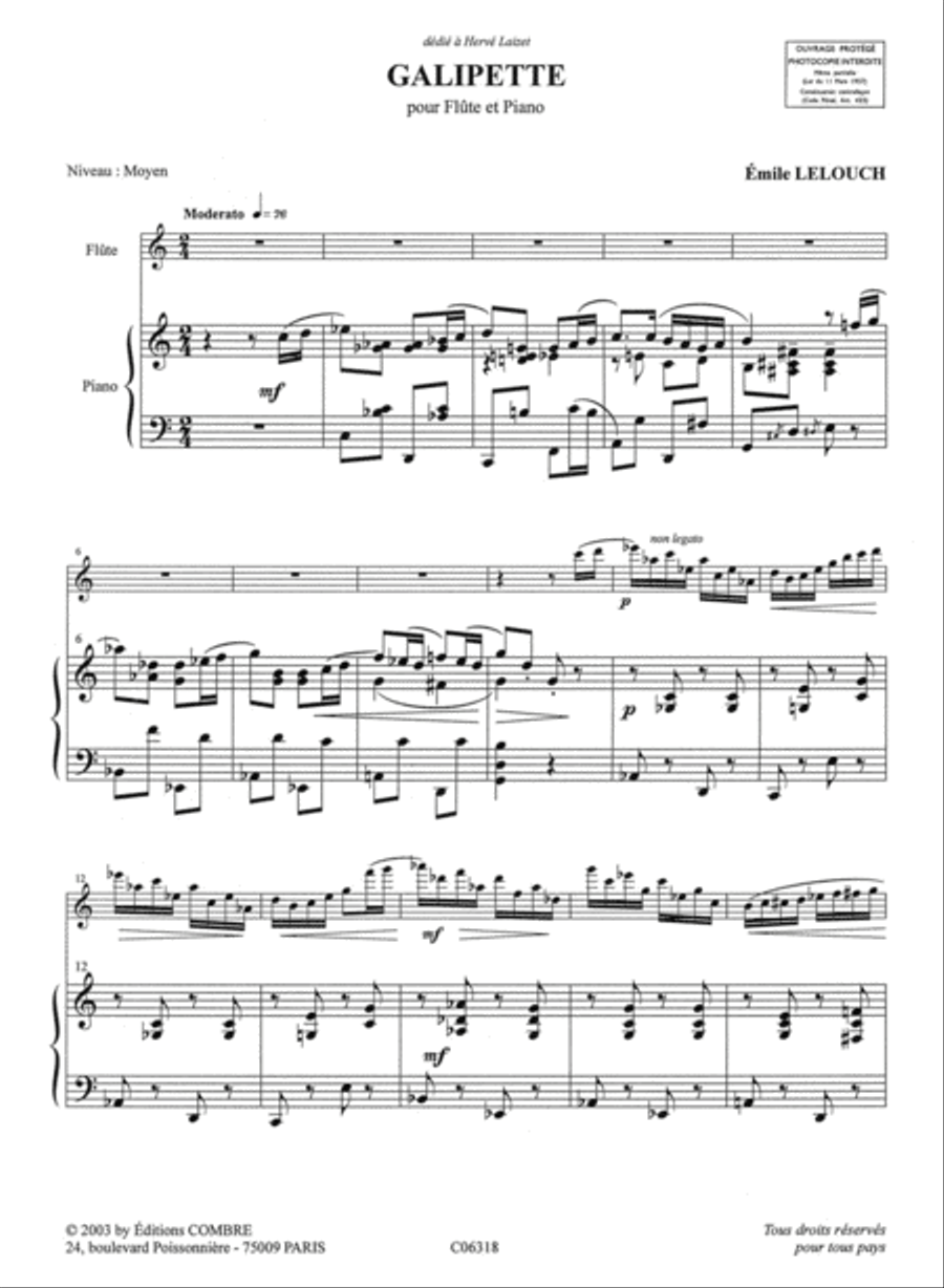 Galipette Galipette Flute Solo scores gallery preview page 2