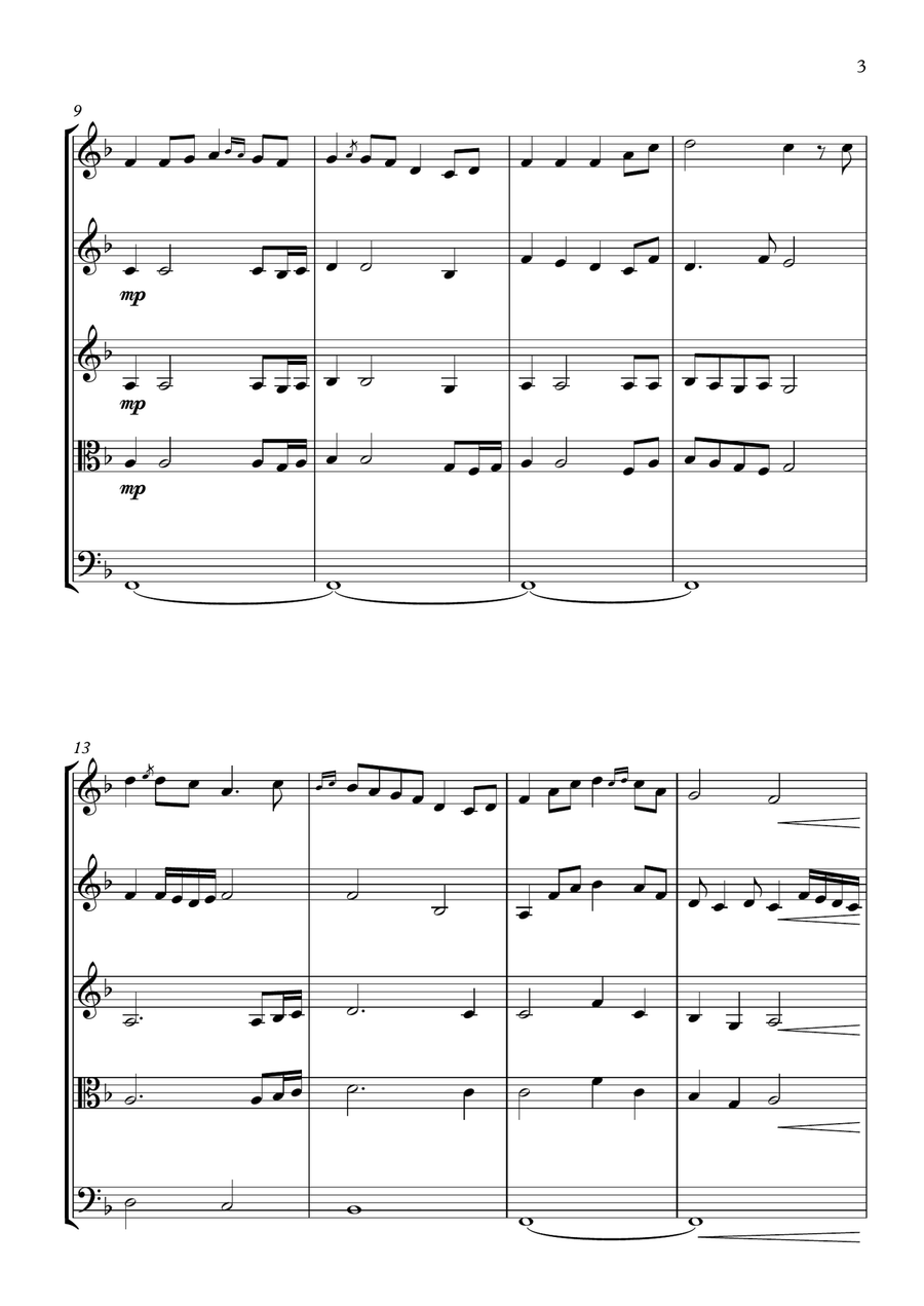 Loch Lomond - for String Quartet String Quartet scores gallery preview page 3