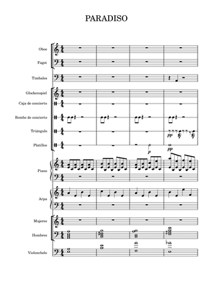 Book cover for Paradise intro - Score Only