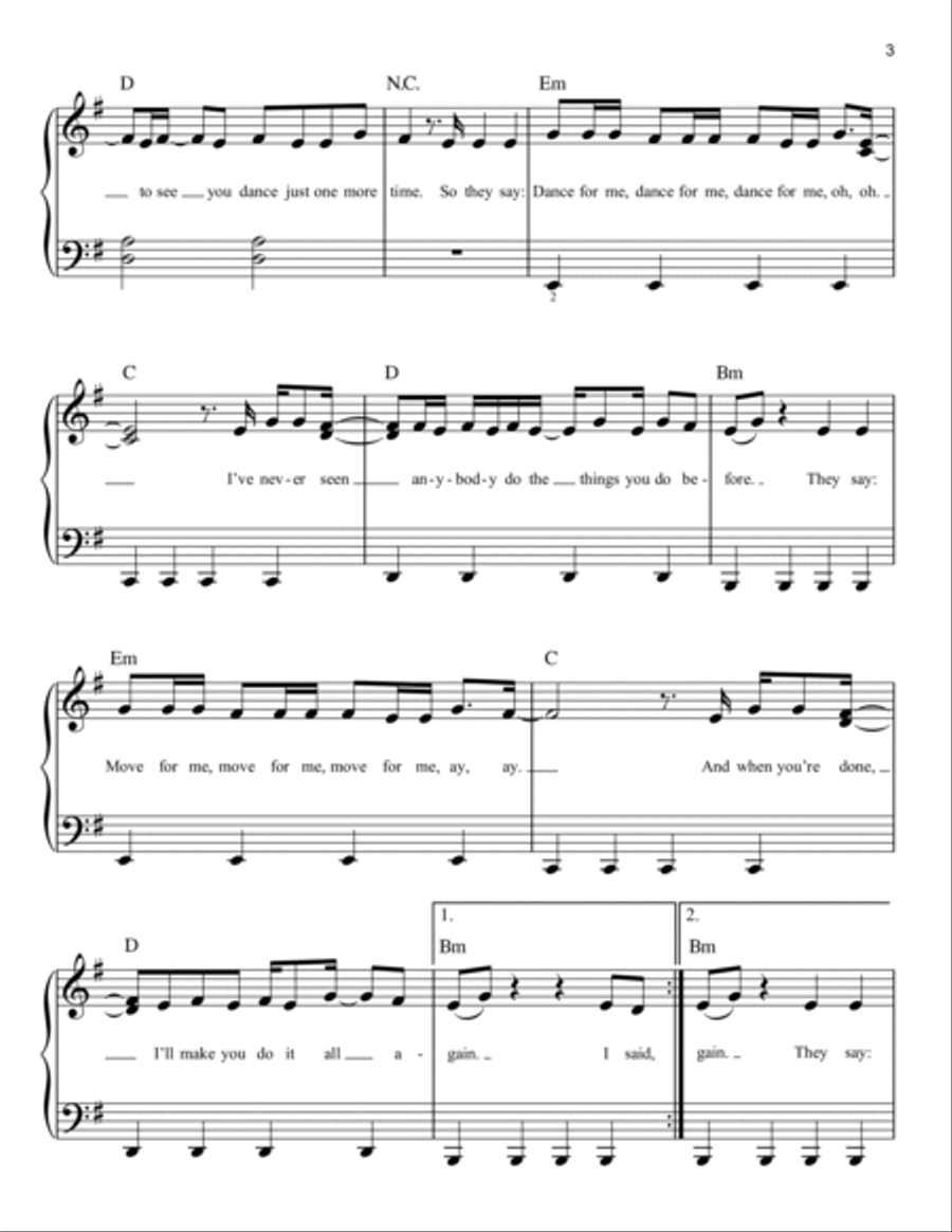 Dance Monkey Easy Piano scores gallery preview page 3