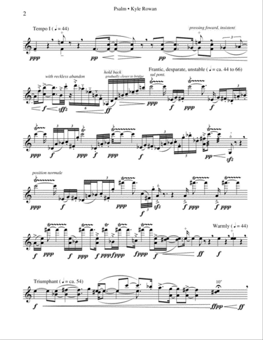 Psalm (solo violin)
