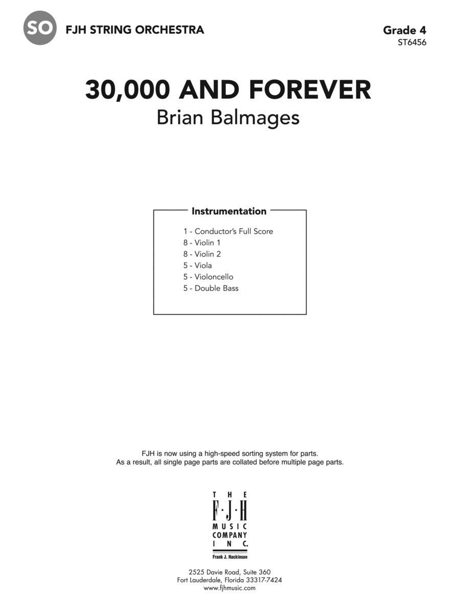 30,000 and Forever: Score String Orchestra scores gallery preview page 1