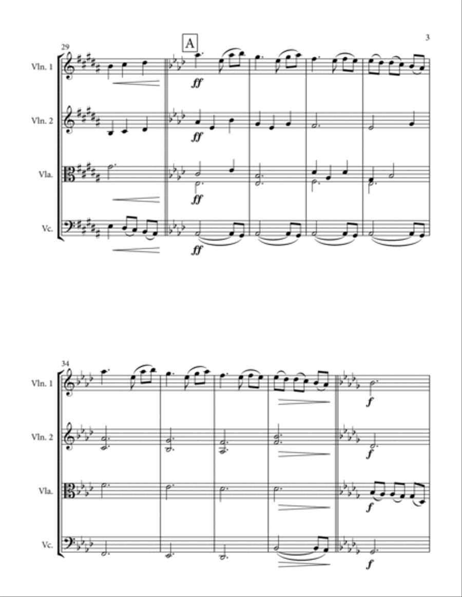 Romantic Flight String Quartet scores gallery preview page 5