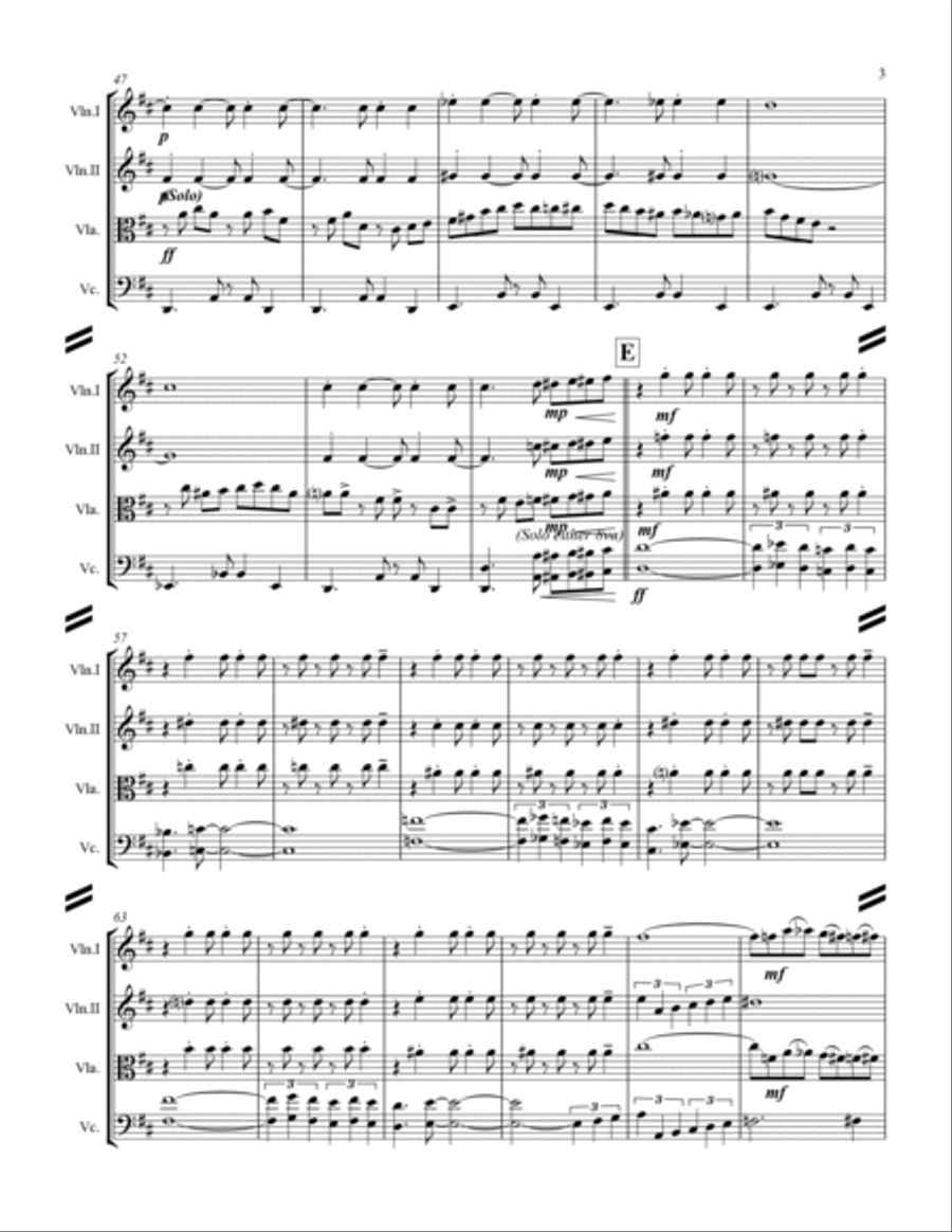 The Girl From Ipanema (Garota De Ipanema) String Quartet scores gallery preview page 4