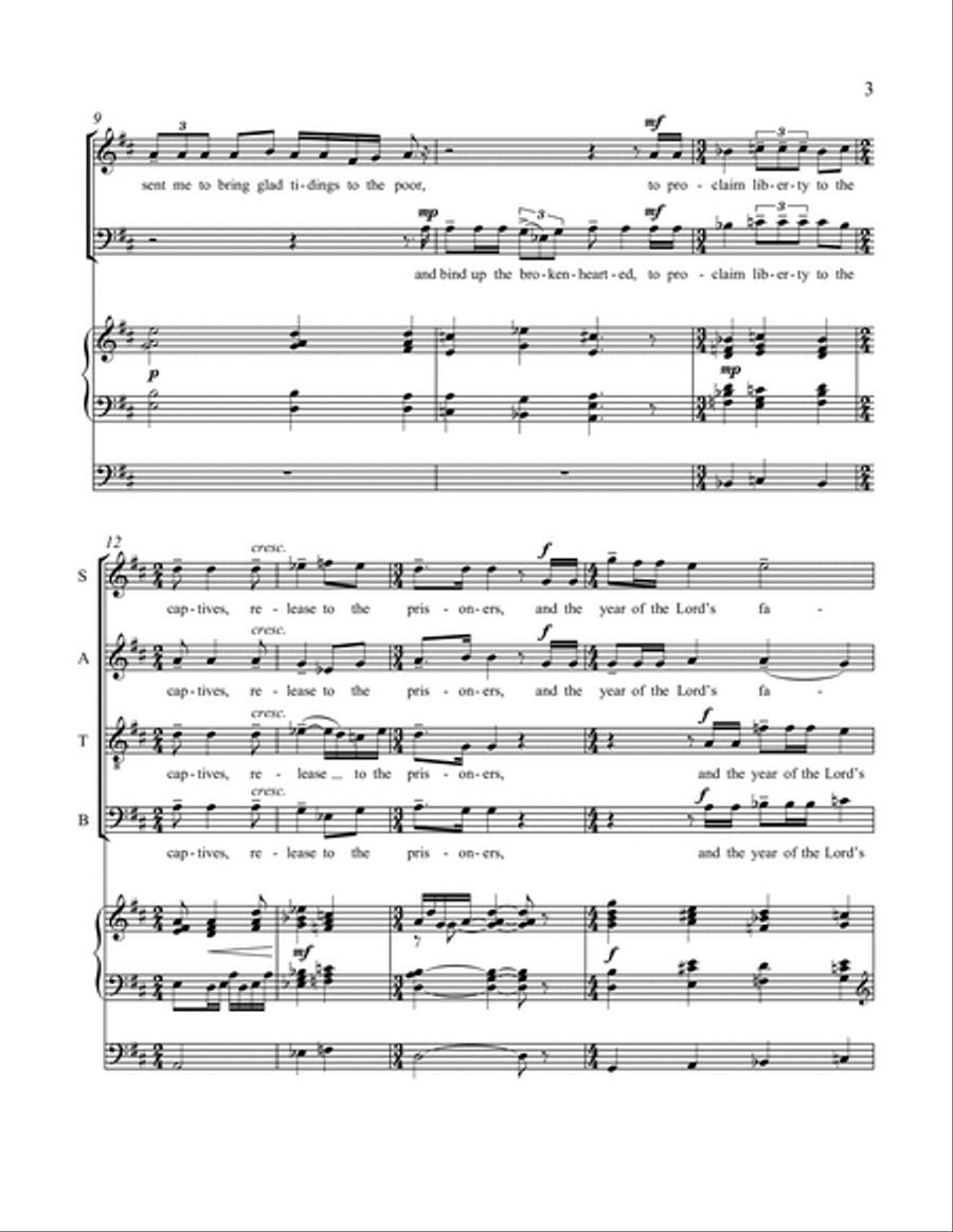 The Spirit of the Lord 4-Part scores gallery preview page 3