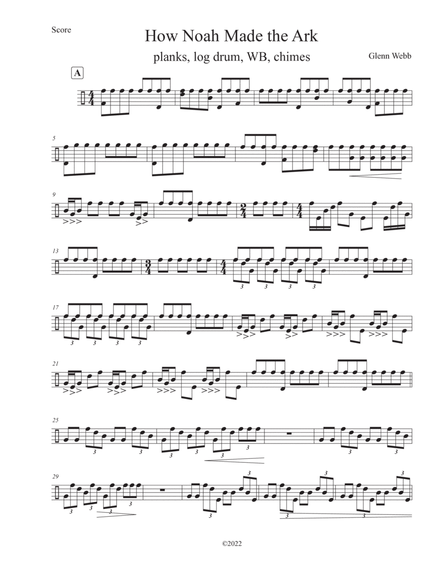 How Noah Made the Ark How Noah Made the Ark Percussion scores gallery preview page 1