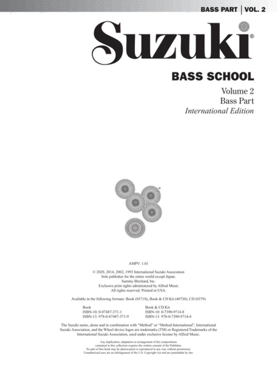 Suzuki Bass School, Volume 2 image number null
