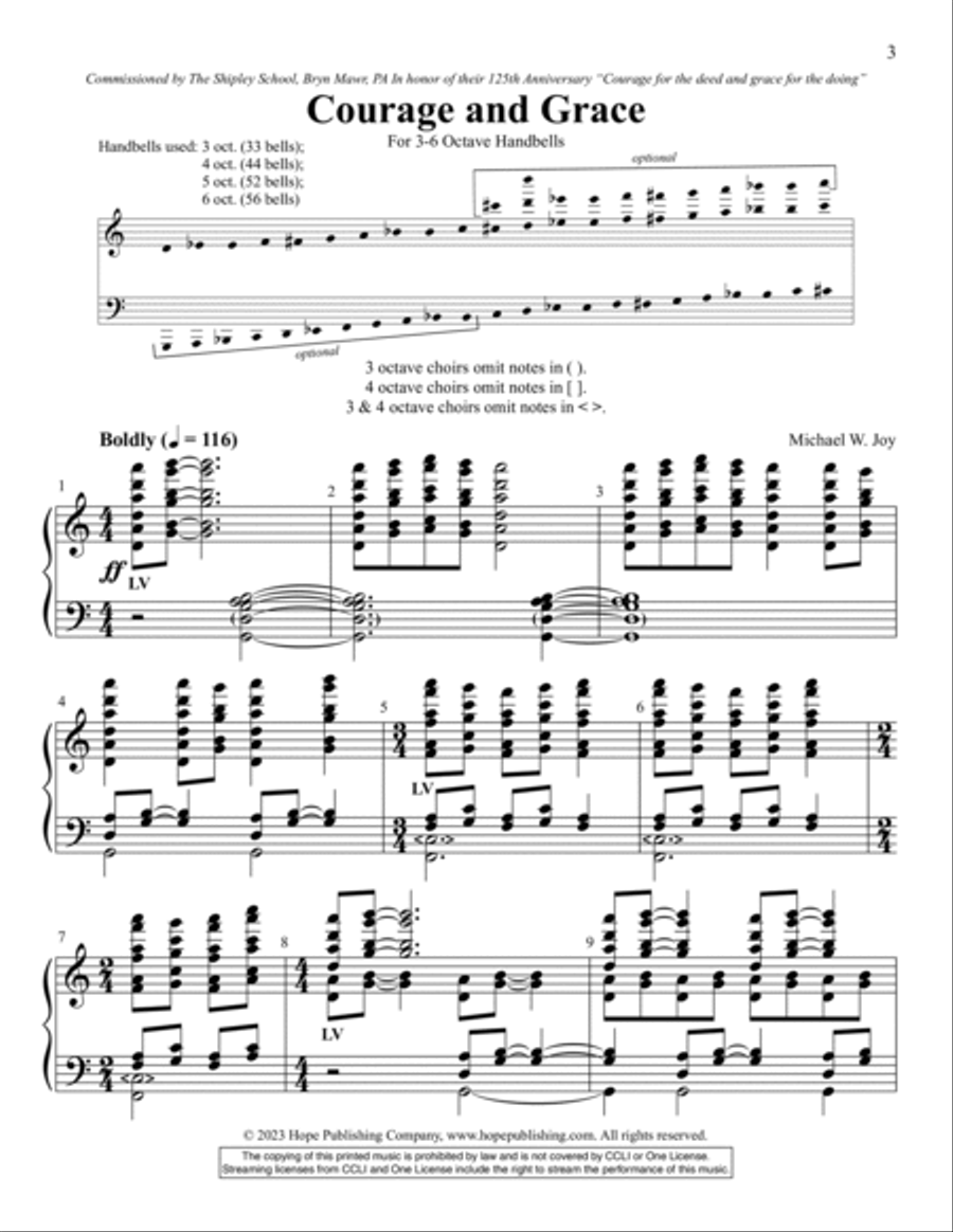 Courage and Grace Courage and Grace 5-Octaves scores gallery preview page 3