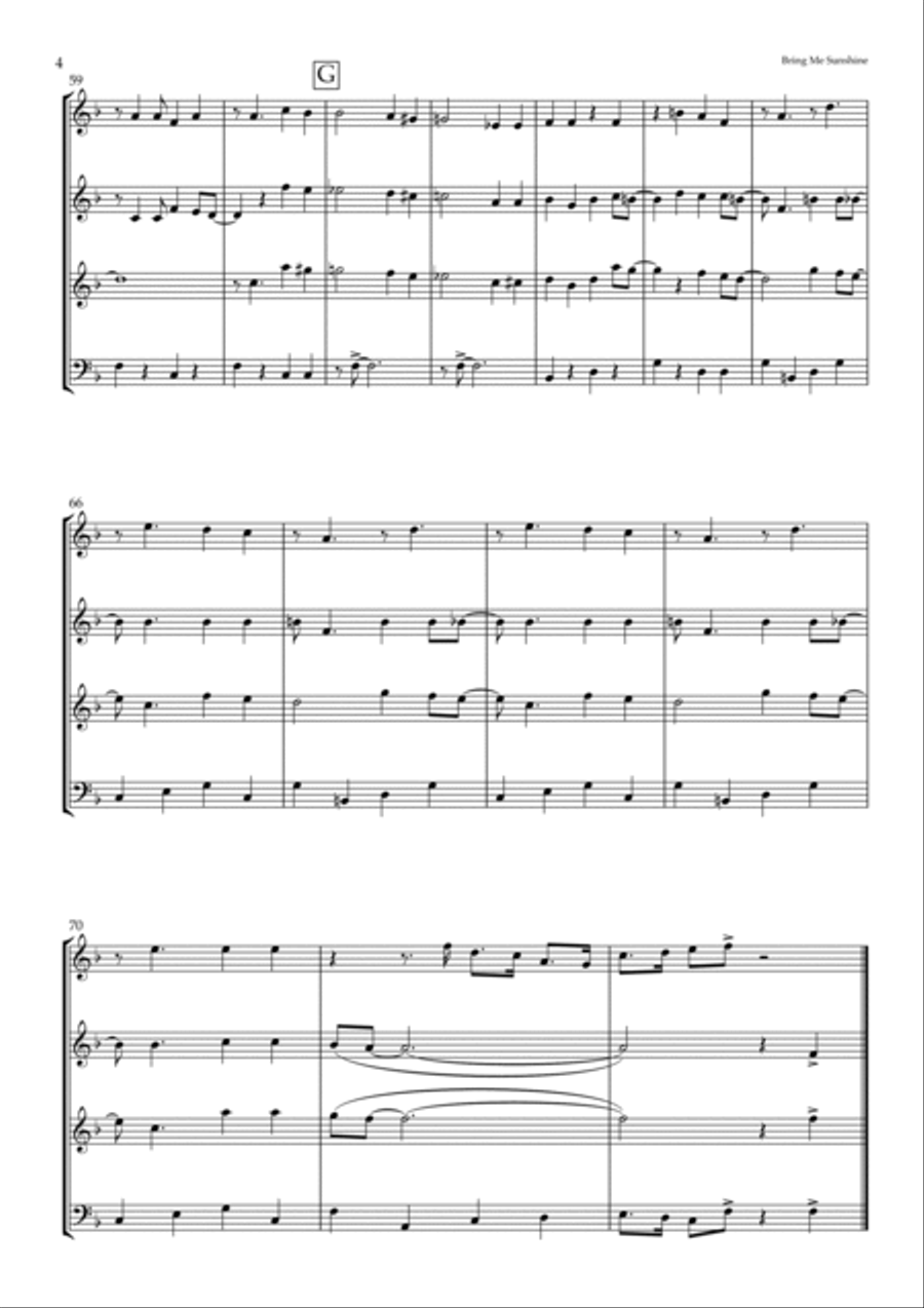 Bring Me Sunshine Brass Ensemble scores gallery preview page 4