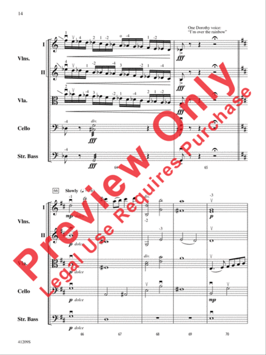 The Wizard of Oz String Orchestra scores gallery preview page 15