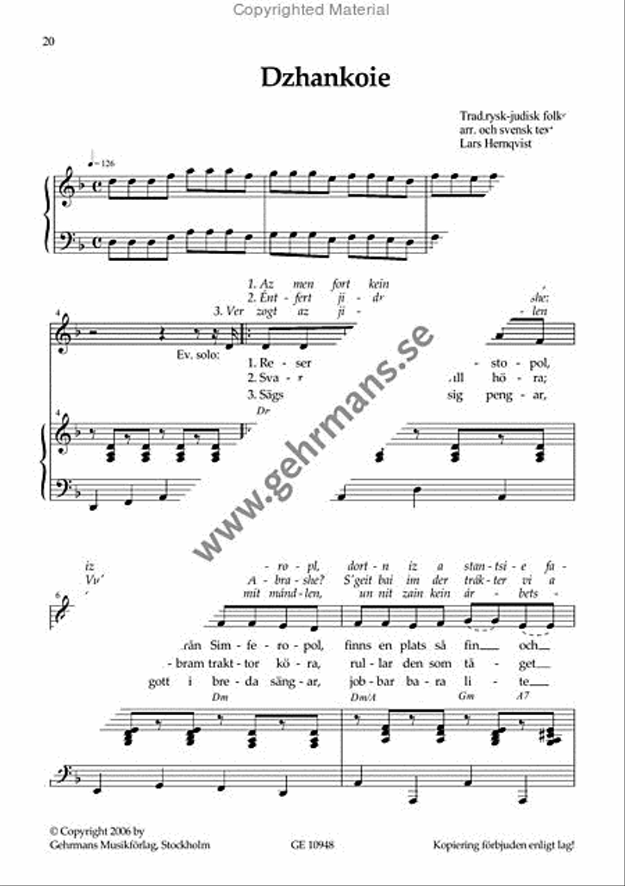 Kom och sjung en visa 4-Part scores gallery preview page 6