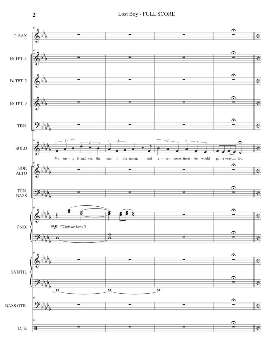Lost Boy Large Ensemble scores gallery preview page 5