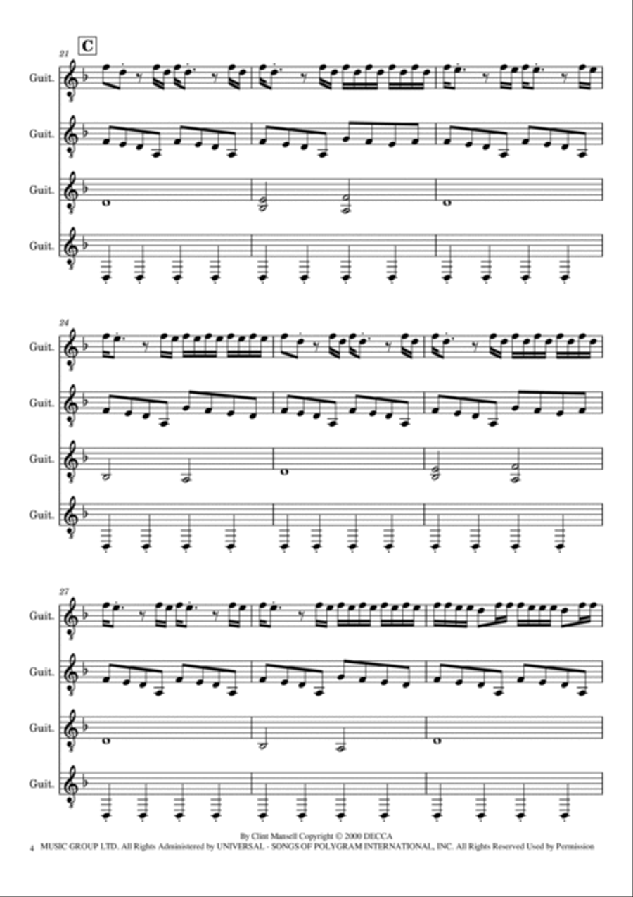 Lux Aeterna Guitar Ensemble scores gallery preview page 4
