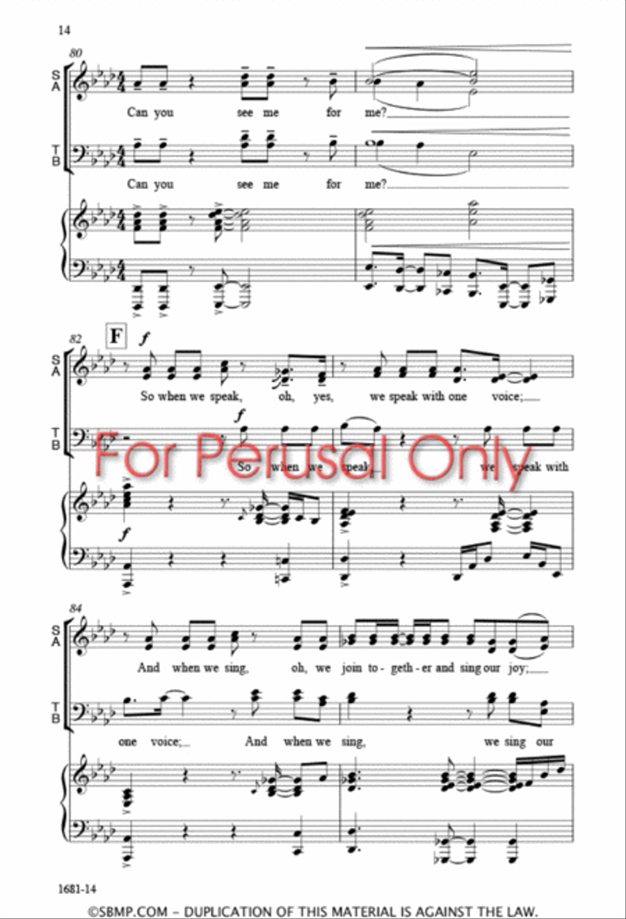 The World Will See - SATB 4-Part scores gallery preview page 14