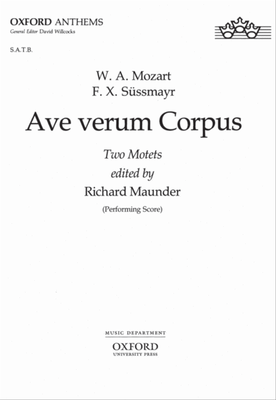 Ave verum corpus Ave verum corpus 4-Part scores gallery preview page 1
