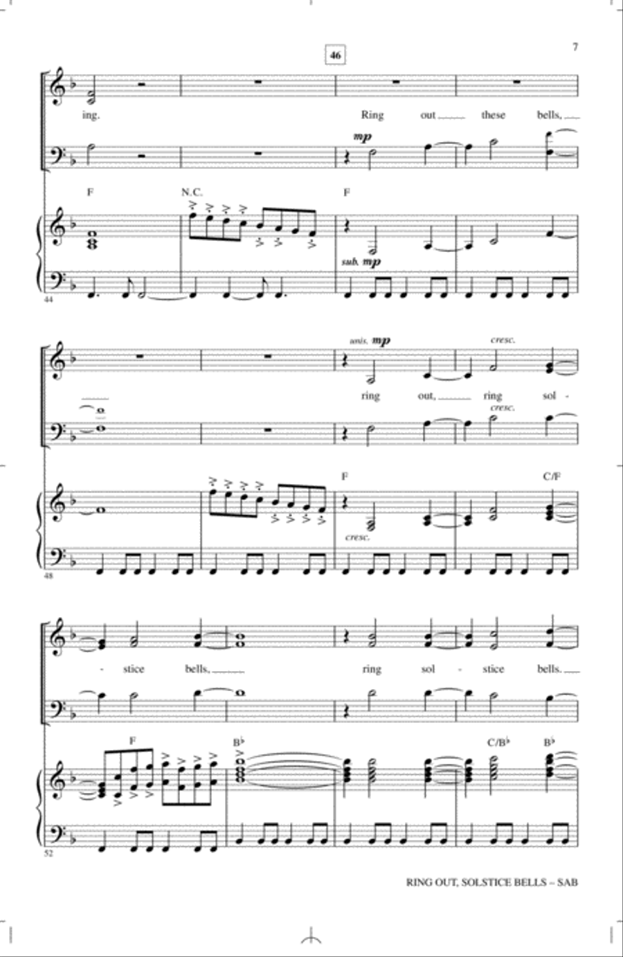 Ring Out, Solstice Bells 3-Part scores gallery preview page 6