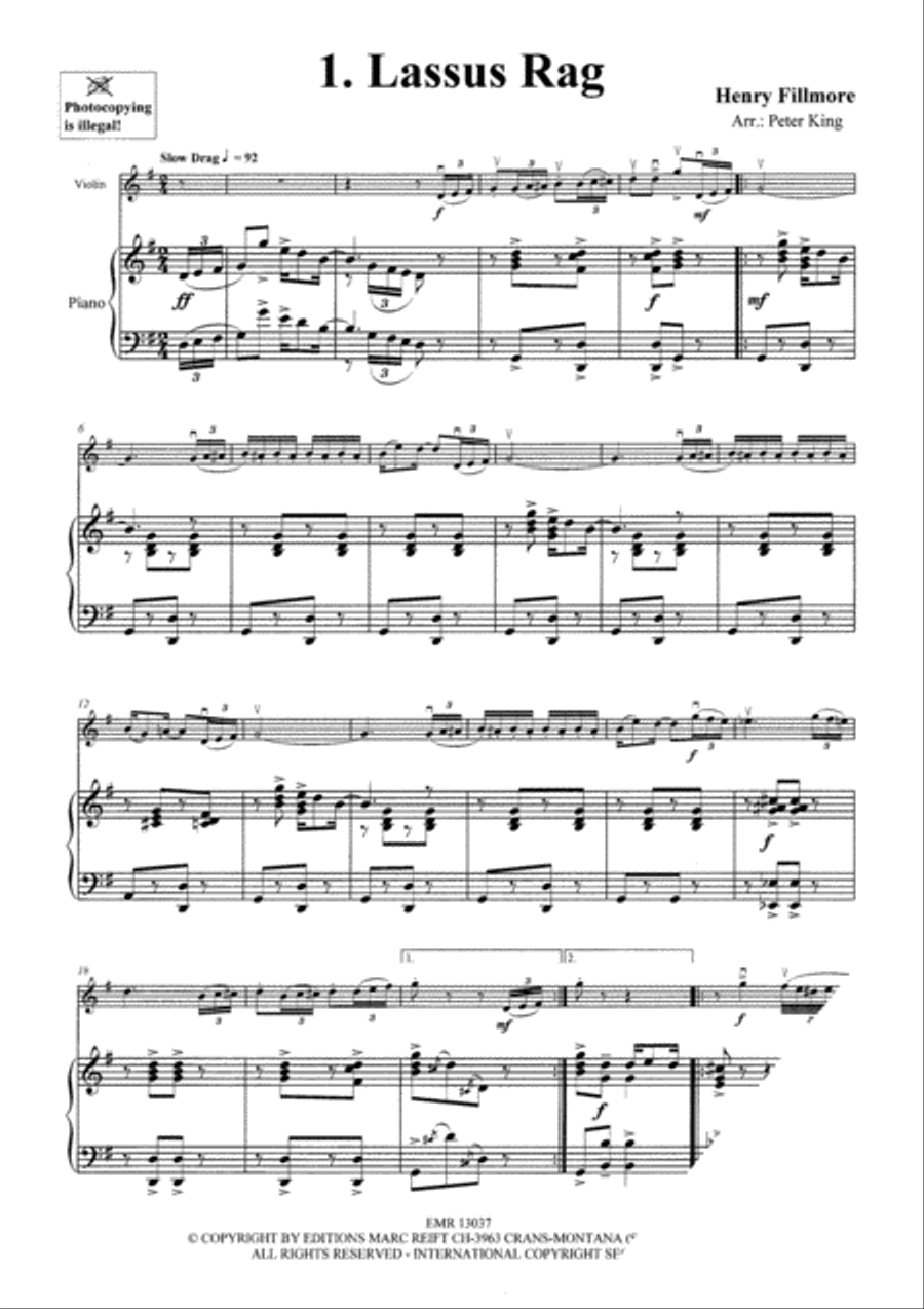 15 Rags Violin Solo scores gallery preview page 3