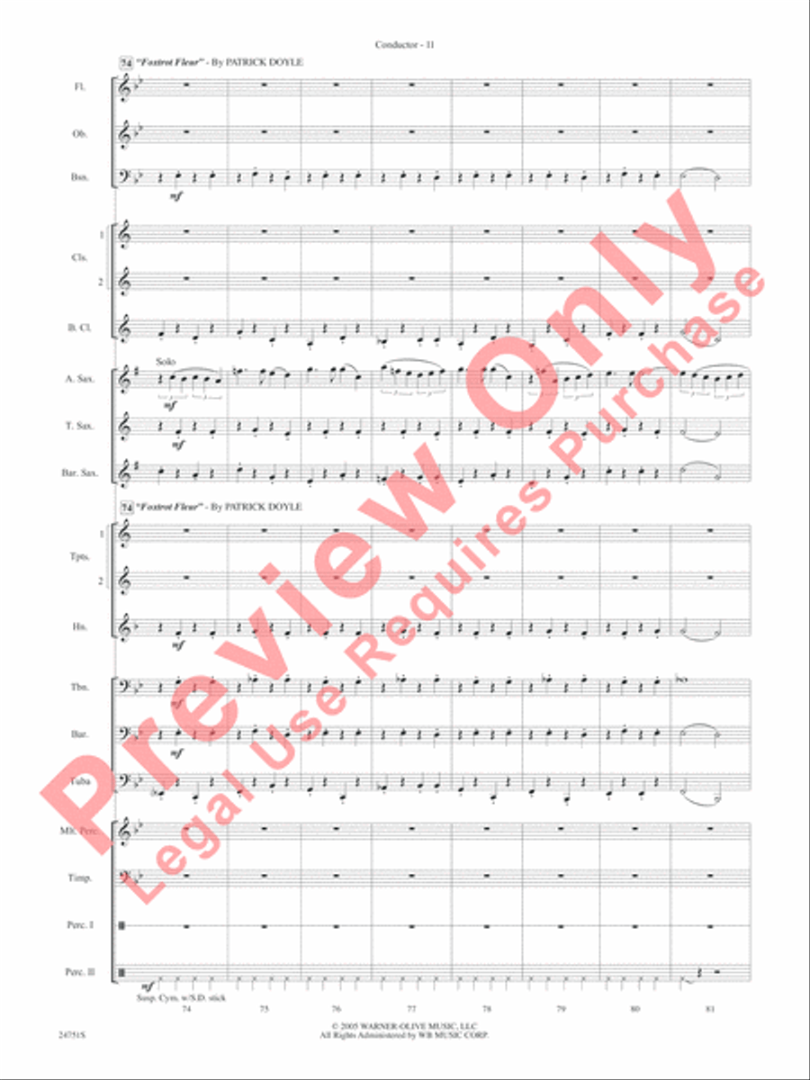 Harry Potter and the Goblet of Fire, Selections from Concert Band scores gallery preview page 14