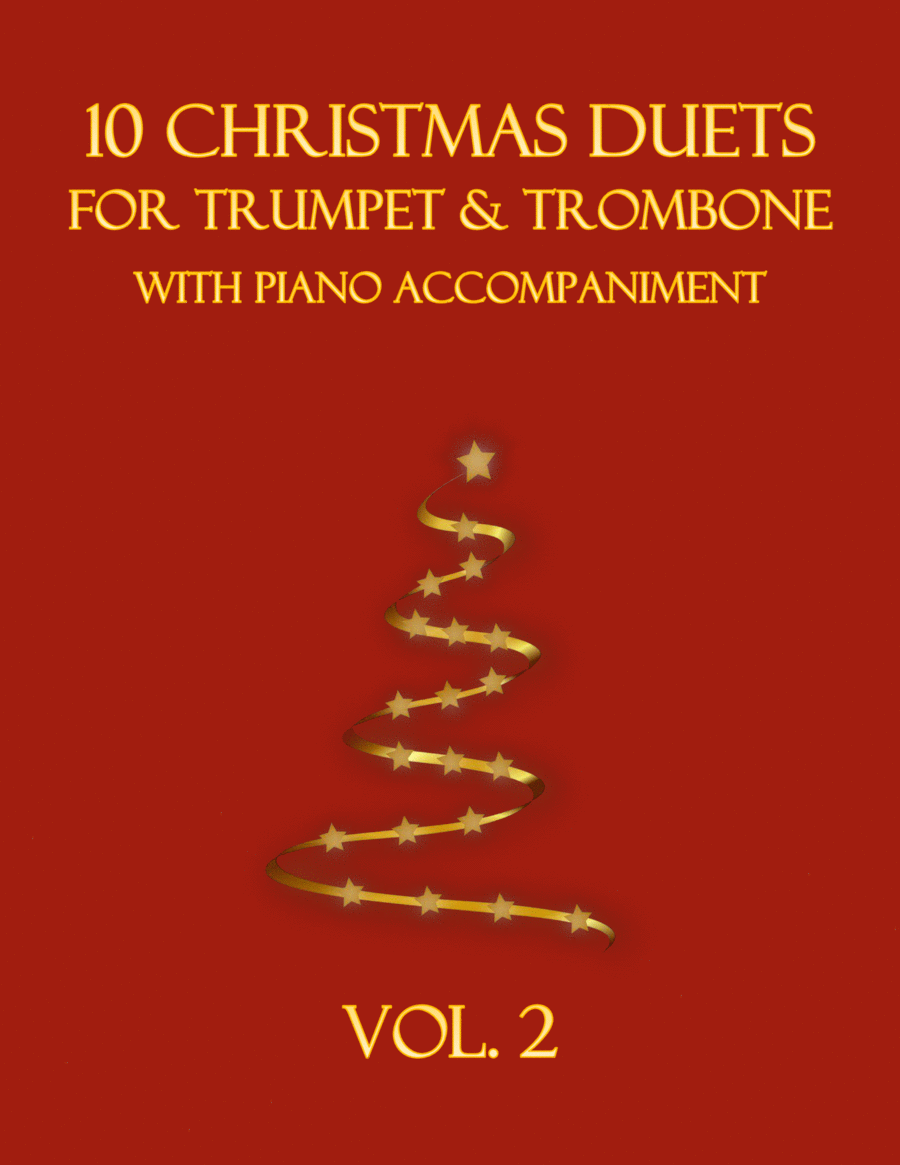 10 Christmas Duets for Trumpet and Trombone with Piano Accompaniment (Vol. 2) Brass Duet scores gallery preview page 1