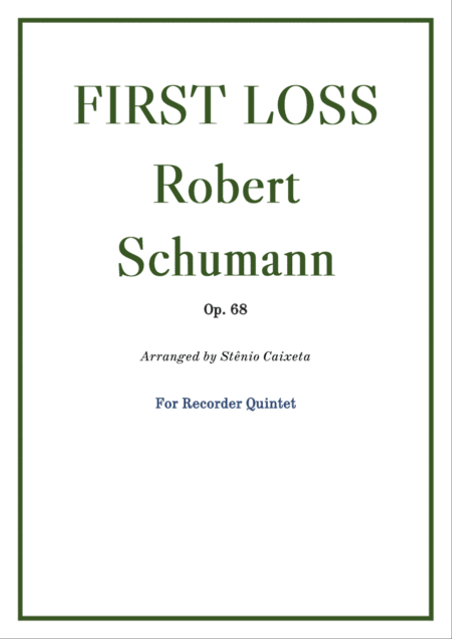First Loss - Op. 68 Recorder scores gallery preview page 1
