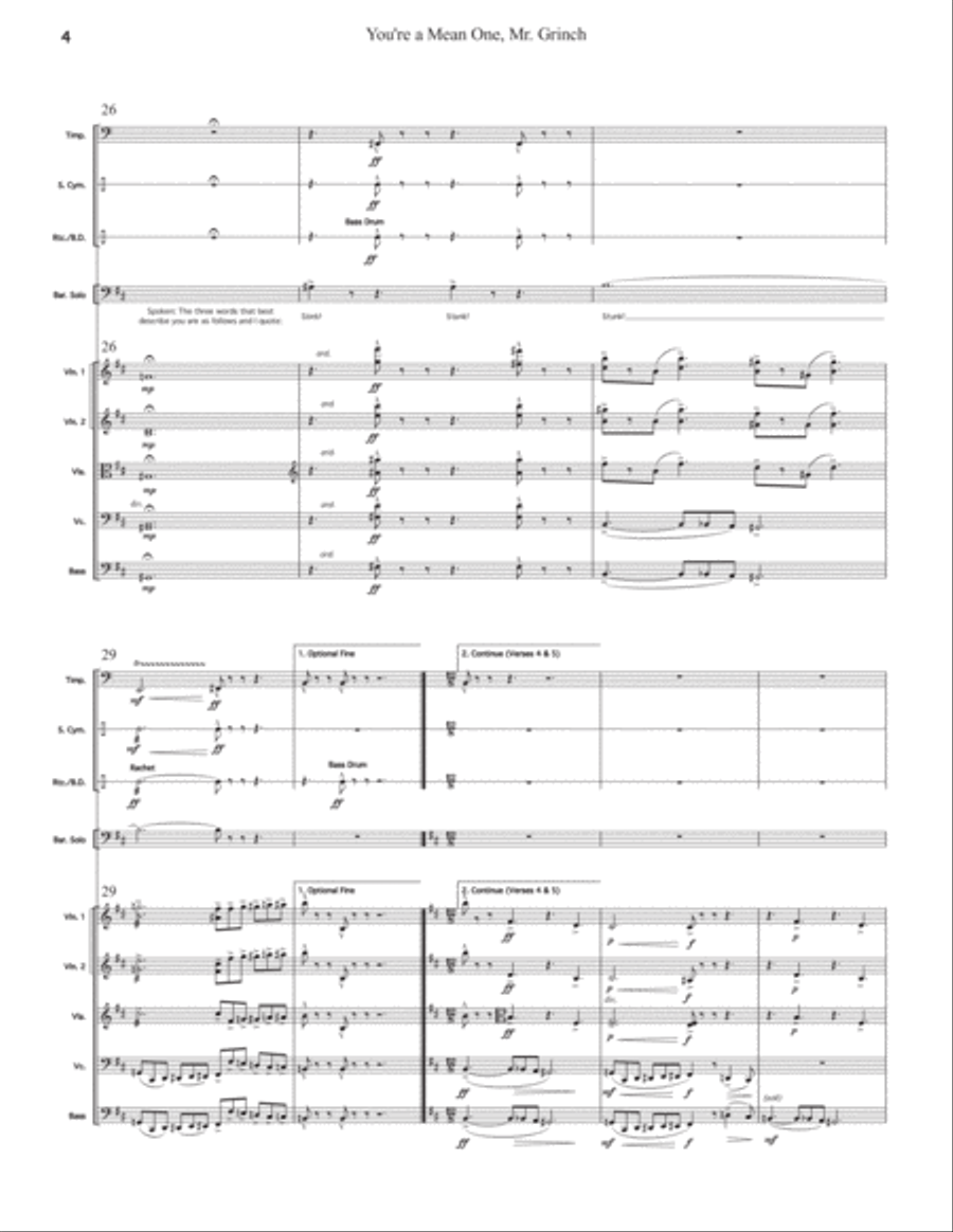 You're A Mean One, Mr. Grinch Small Ensemble scores gallery preview page 4