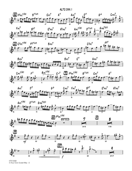In Your Own Sweet Way (arr. John Wasson) - Alto Sax 1