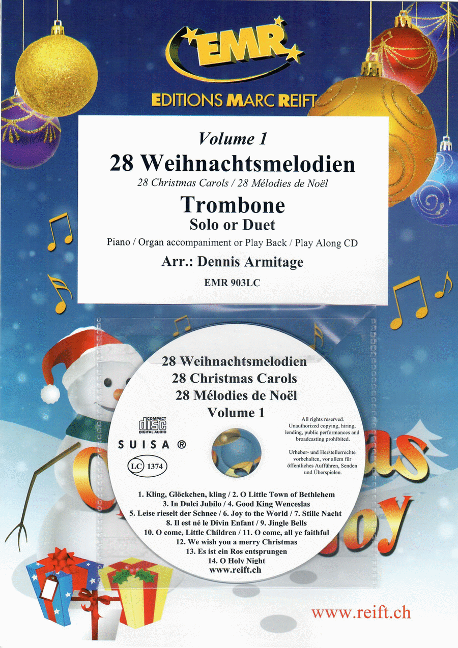28 Weihnachtsmelodien Vol. 1 Trombone Duet scores gallery preview page 1