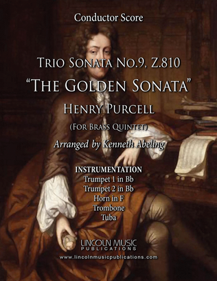 Book cover for Purcell - Trio Sonata No.9 (for Brass Quintet)