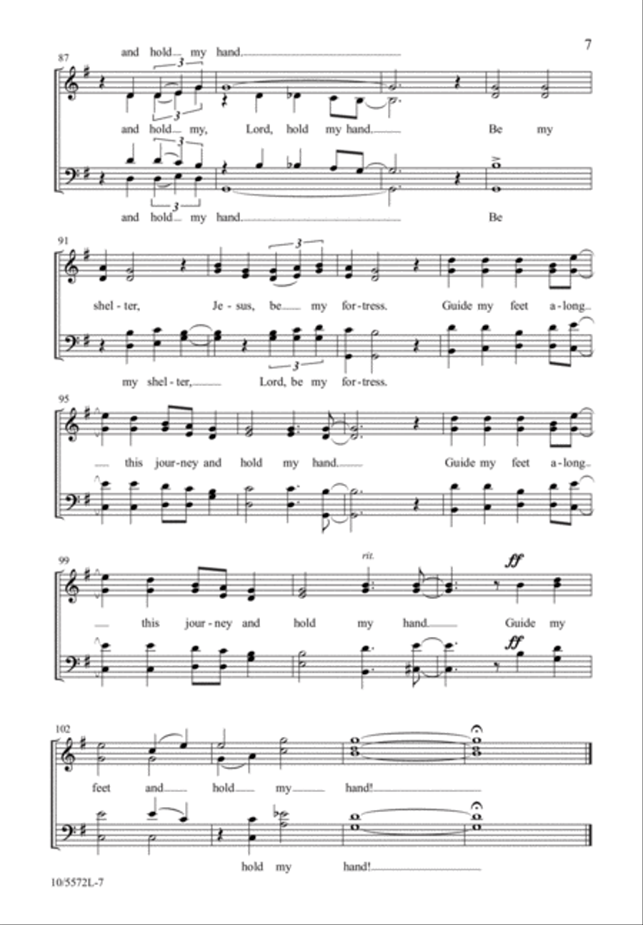 Jesus, Hold My Hand 4-Part scores gallery preview page 7