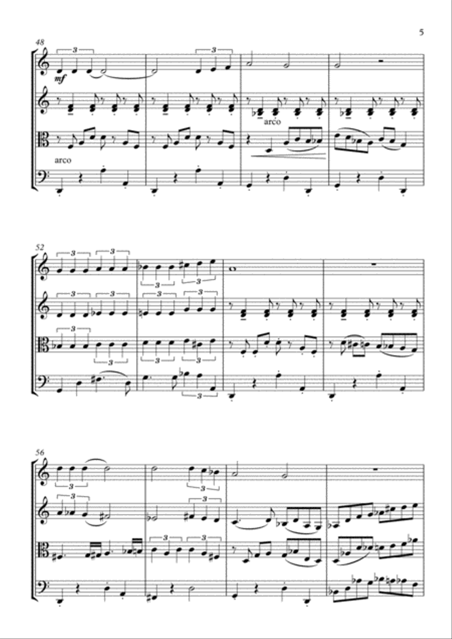 Besame Mucho (Kiss Me Much) String Quartet scores gallery preview page 5