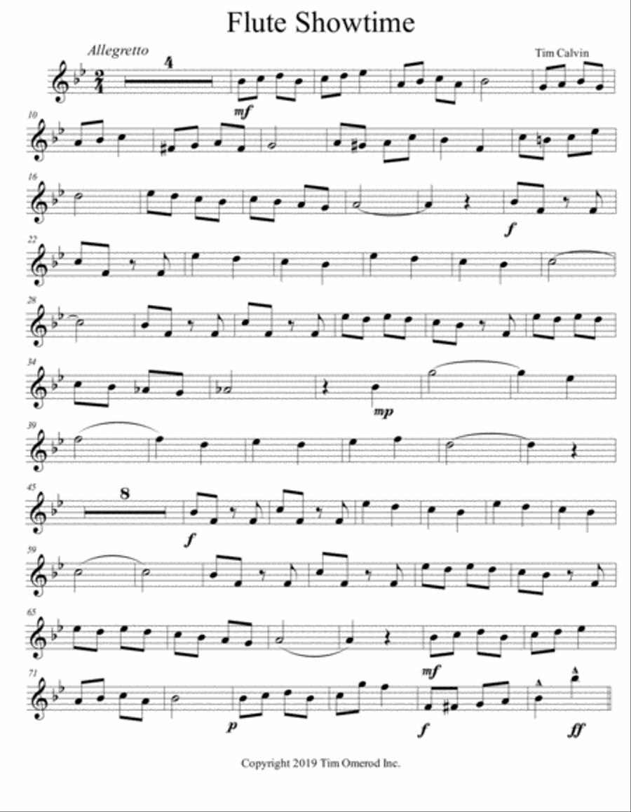 Flue Showtime Flute Solo scores gallery preview page 1