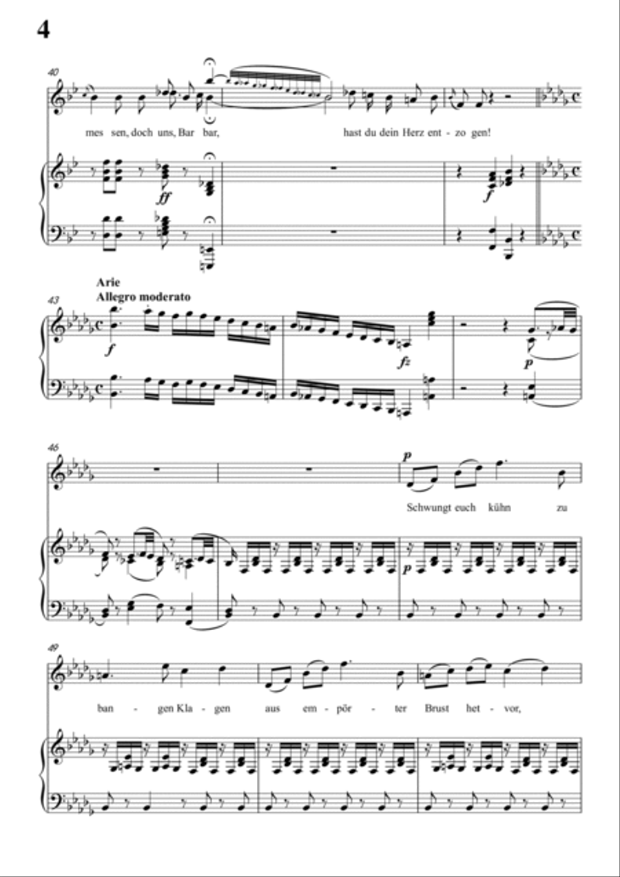 Schubert-Epistel(Herrn Joseph Spaun) in bE minor,D.749,for Vocal and Piano Voice scores gallery preview page 5