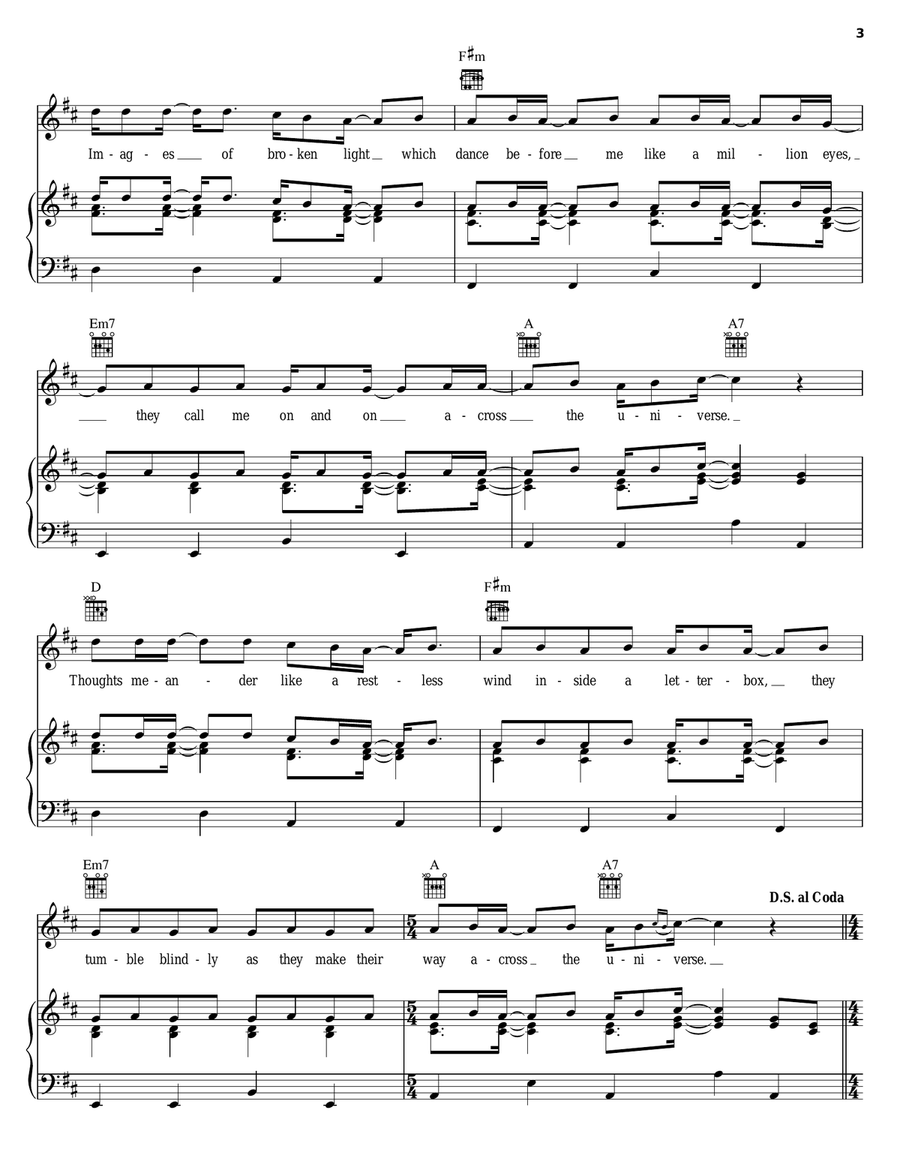 Across The Universe Acoustic Guitar scores gallery preview page 3
