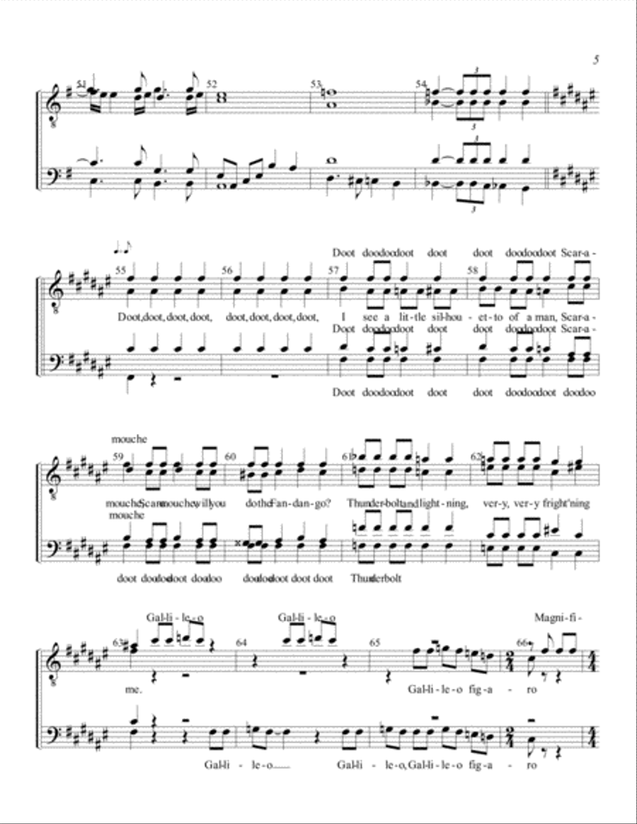 Bohemian Rhapsody Bohemian Rhapsody TTBB scores gallery preview page 5