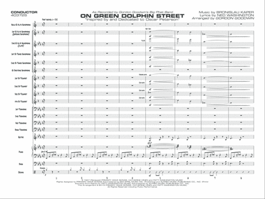 On Green Dolphin Street: Score Jazz Ensemble scores gallery preview page 3