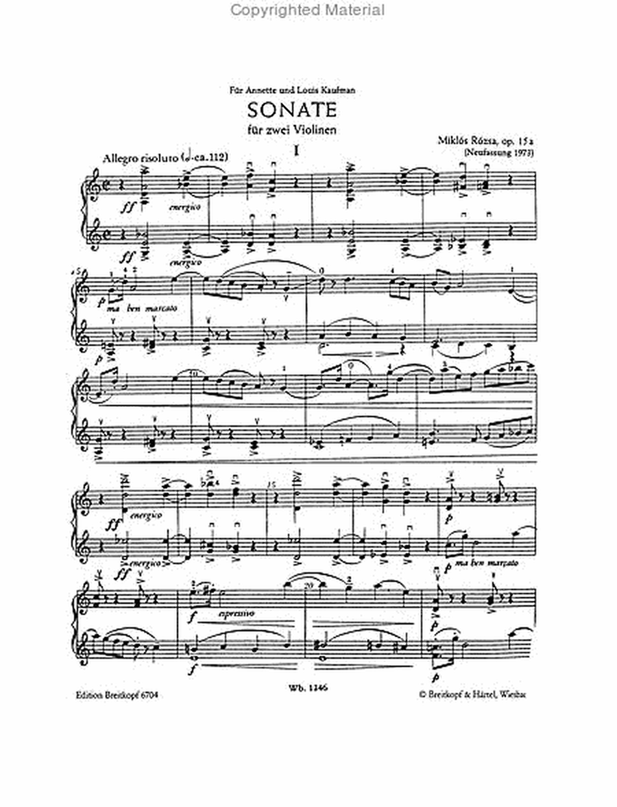 Sonata Op. 15A