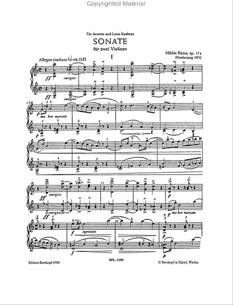 Sonata Op. 15a Violin Solo scores gallery preview page 3