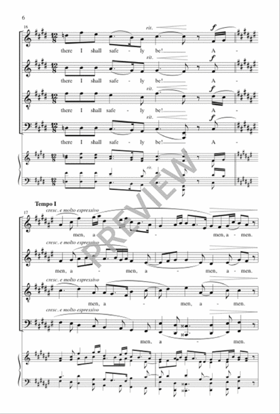 Psalm 23 4-Part scores gallery preview page 6