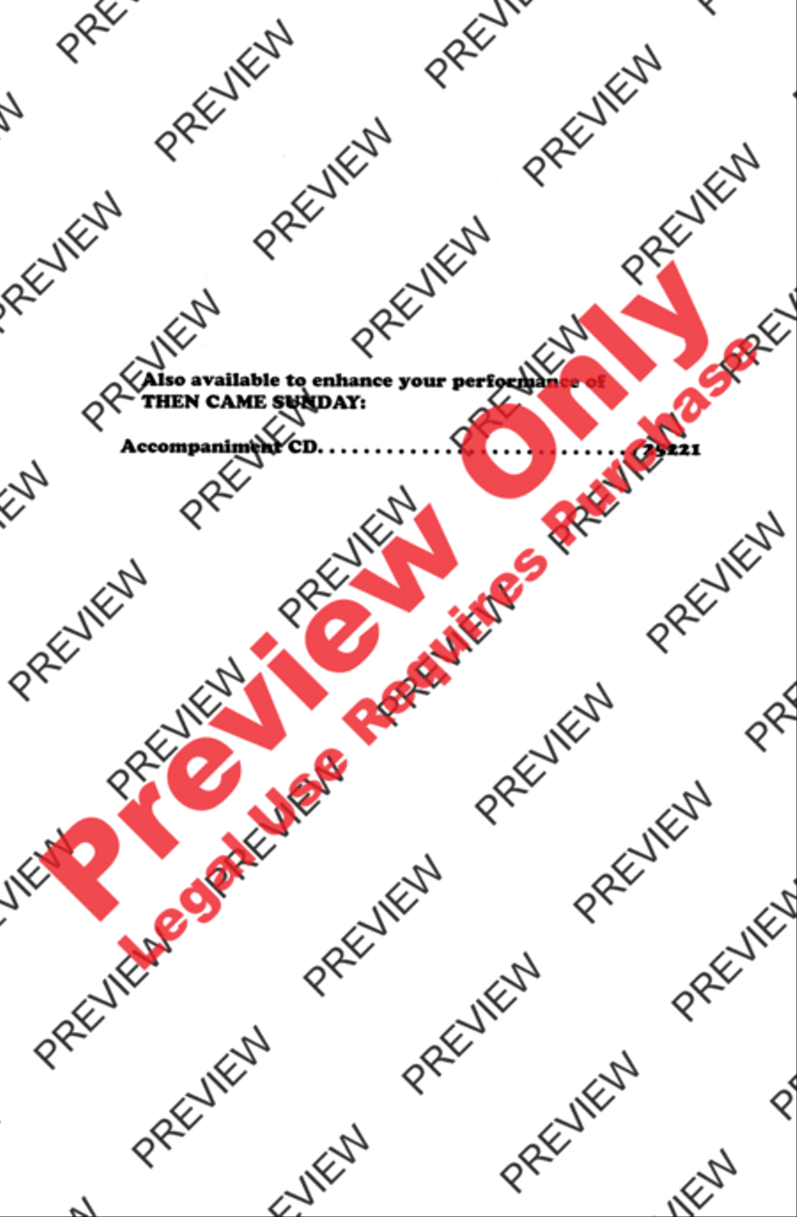 Then Came Sunday 4-Part scores gallery preview page 4