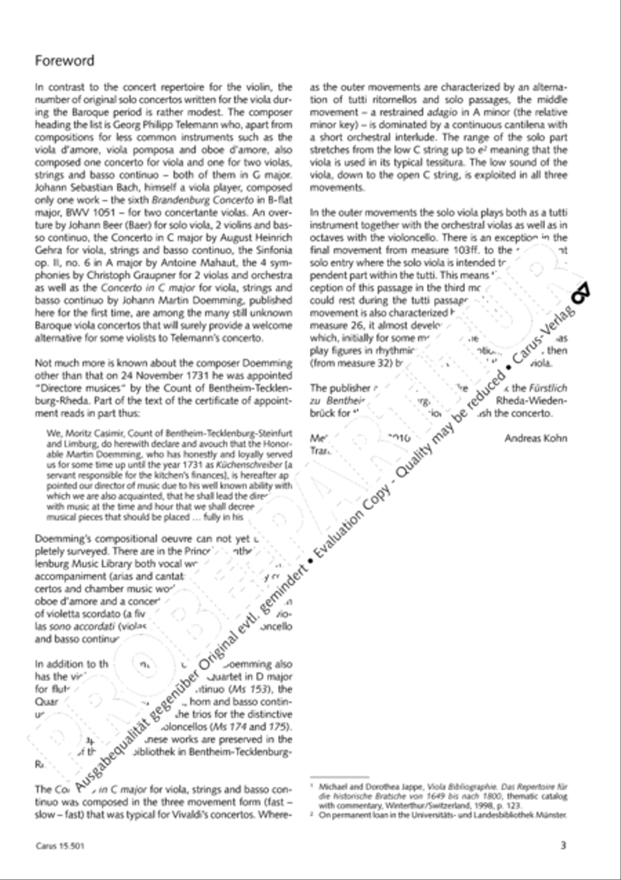 Concerto in C major Violin scores gallery preview page 6